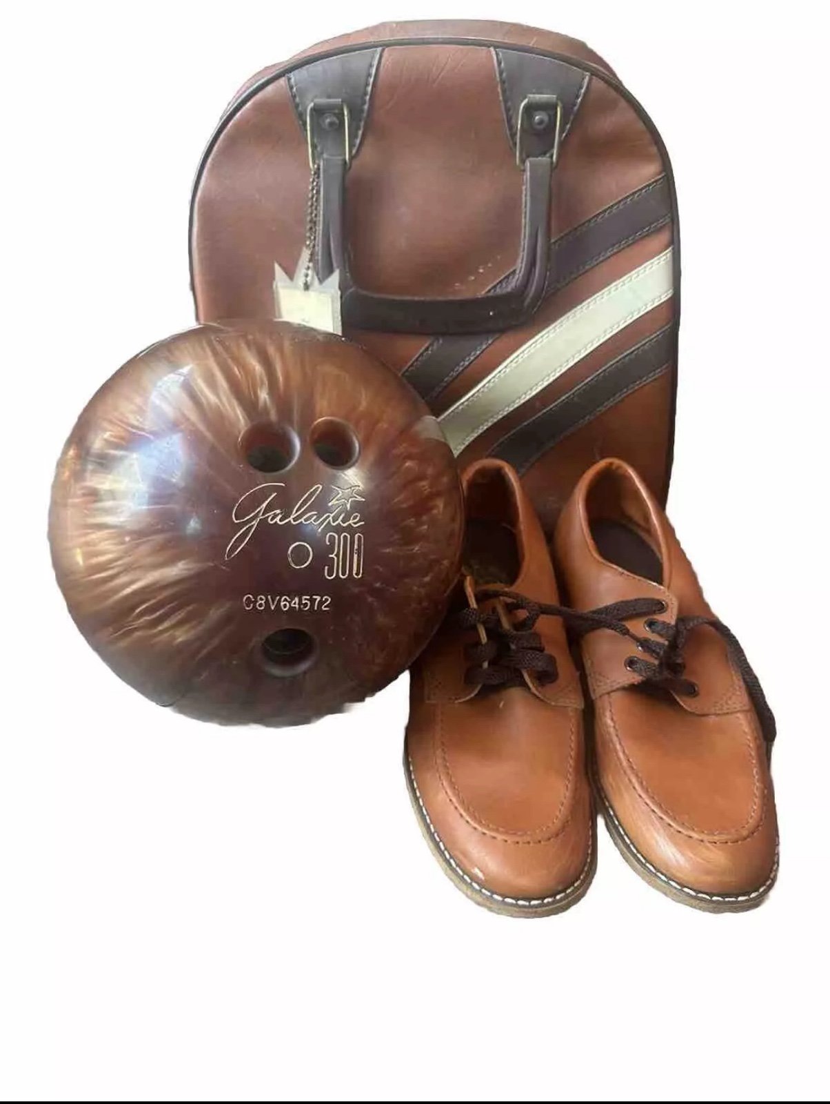 Vintage Brunswick & Galaxie bowling set ( ball shoe and bag )