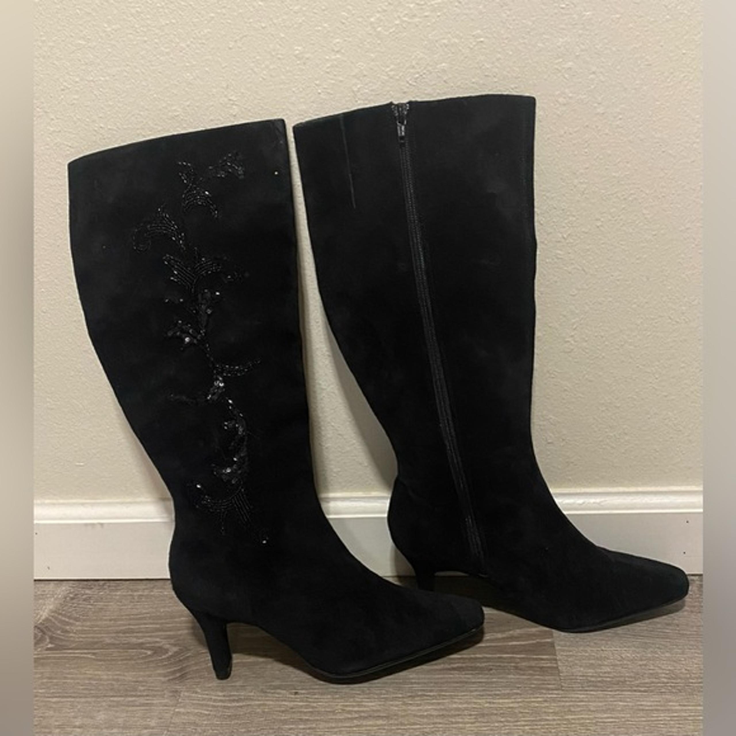 Gorgeous Diane Von Furstenberg Silk Assets Embellished Sequined Heeled Boots