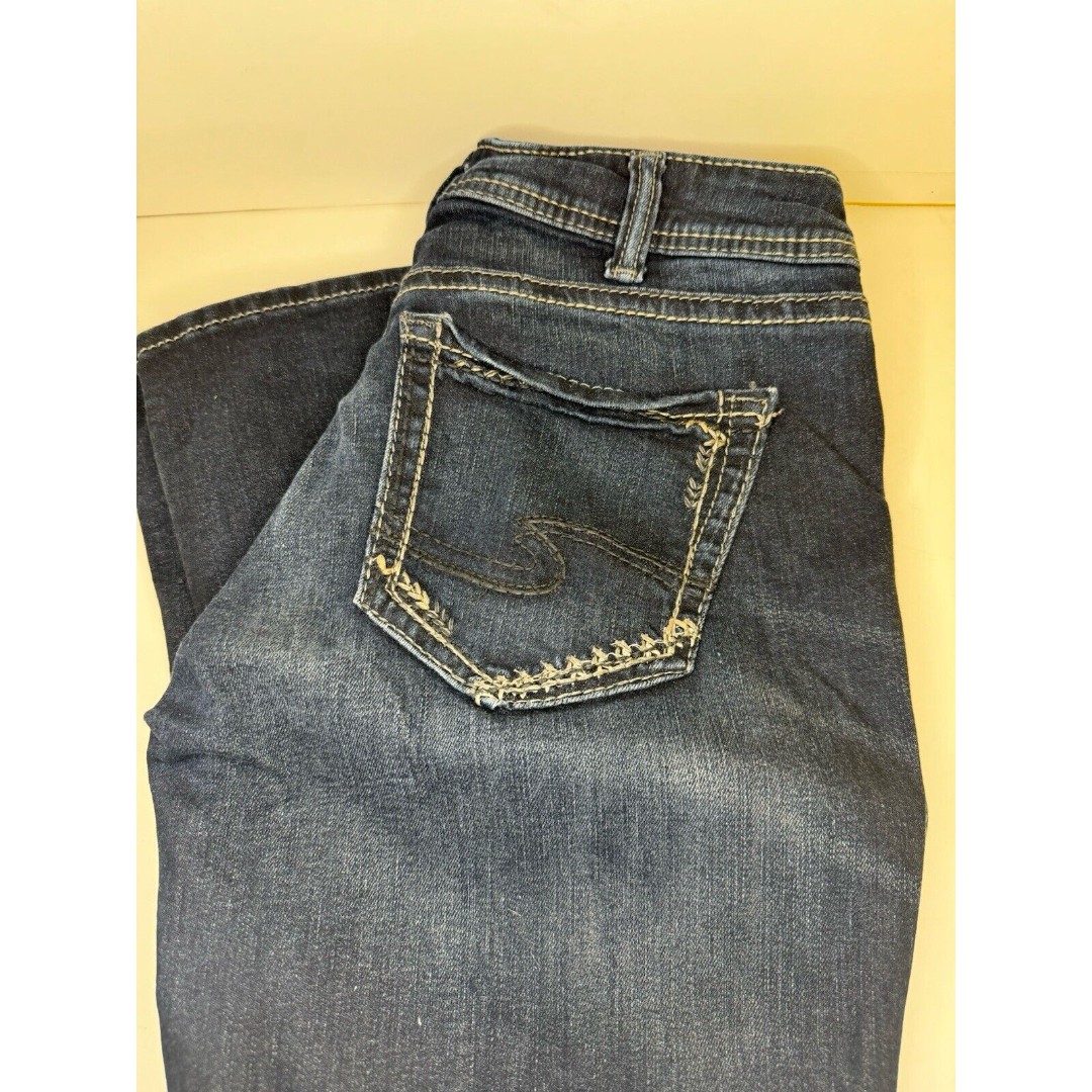 Silver Jeans Suki Slim Boot Size 31 X 33 Blue Women Denim Stretch