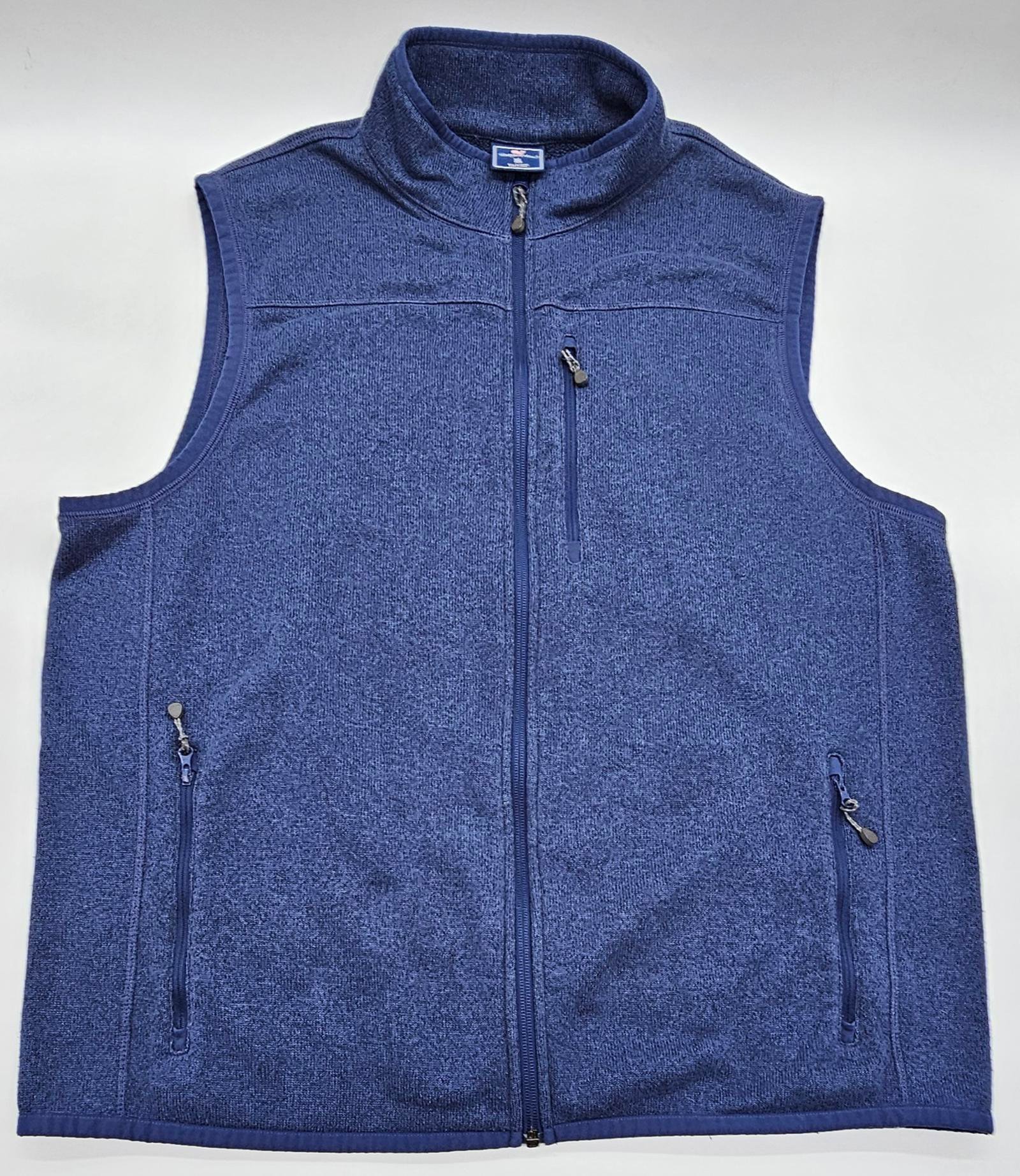 Vinyard Vines Men's Mountain Sweater Fleece Performance Vest Blue XL