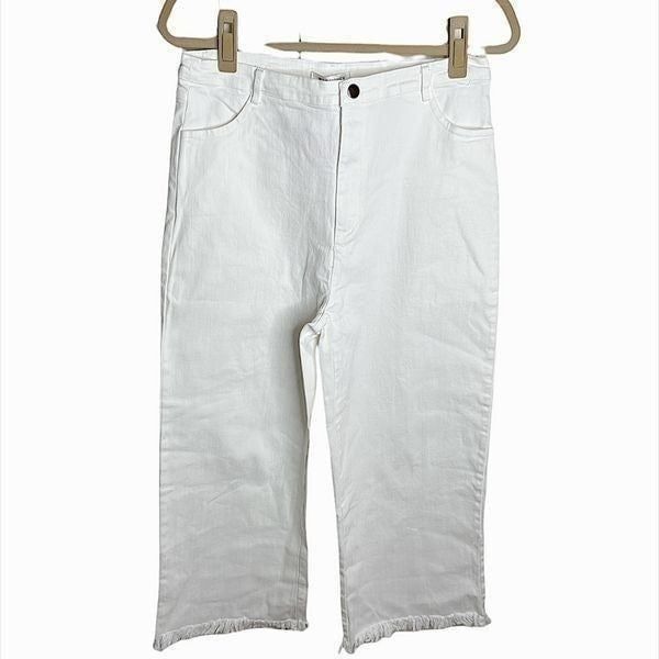 Wild Honey Abby white fray jeans