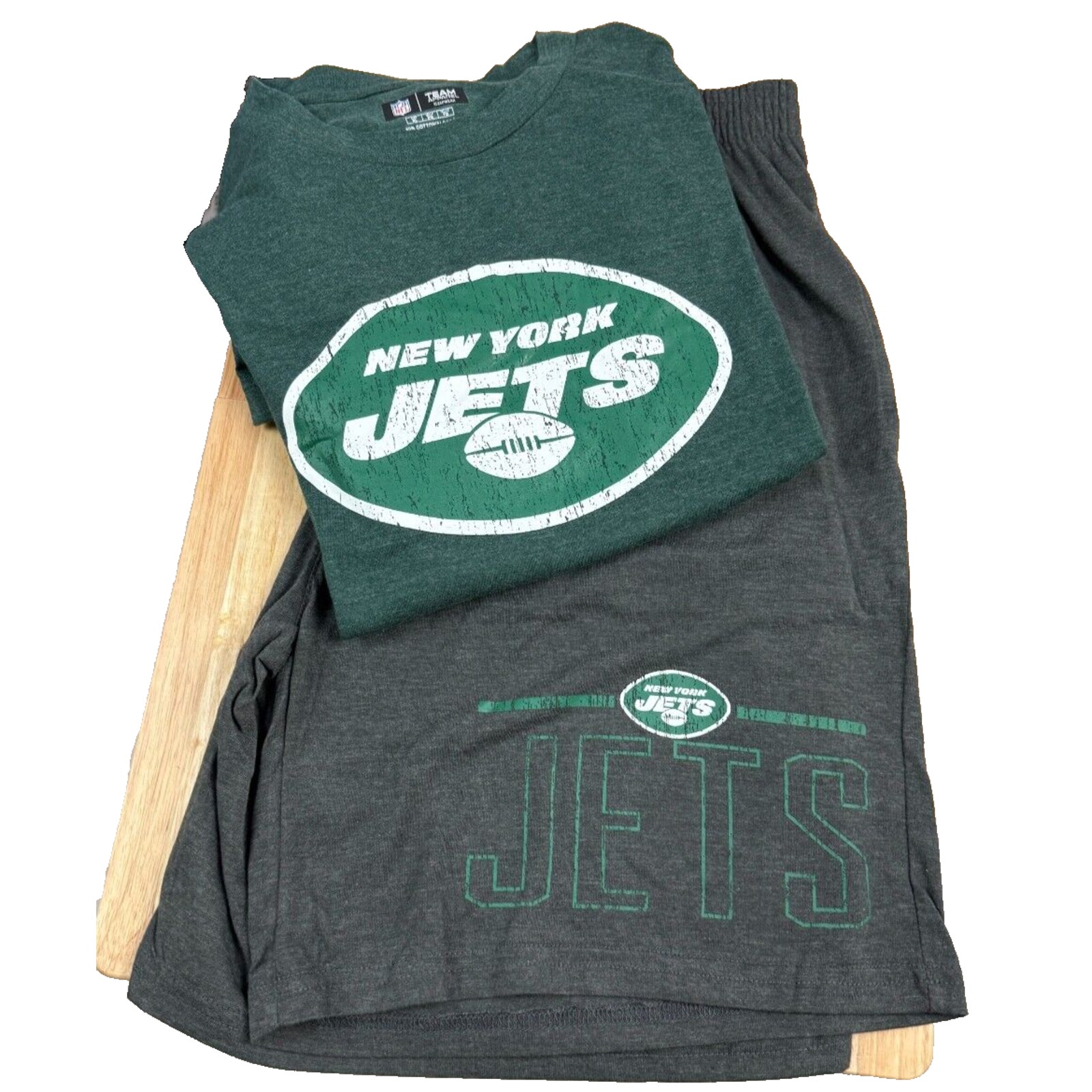 NFL Team Apparel New York Jets Tee & Short Set XL NWT