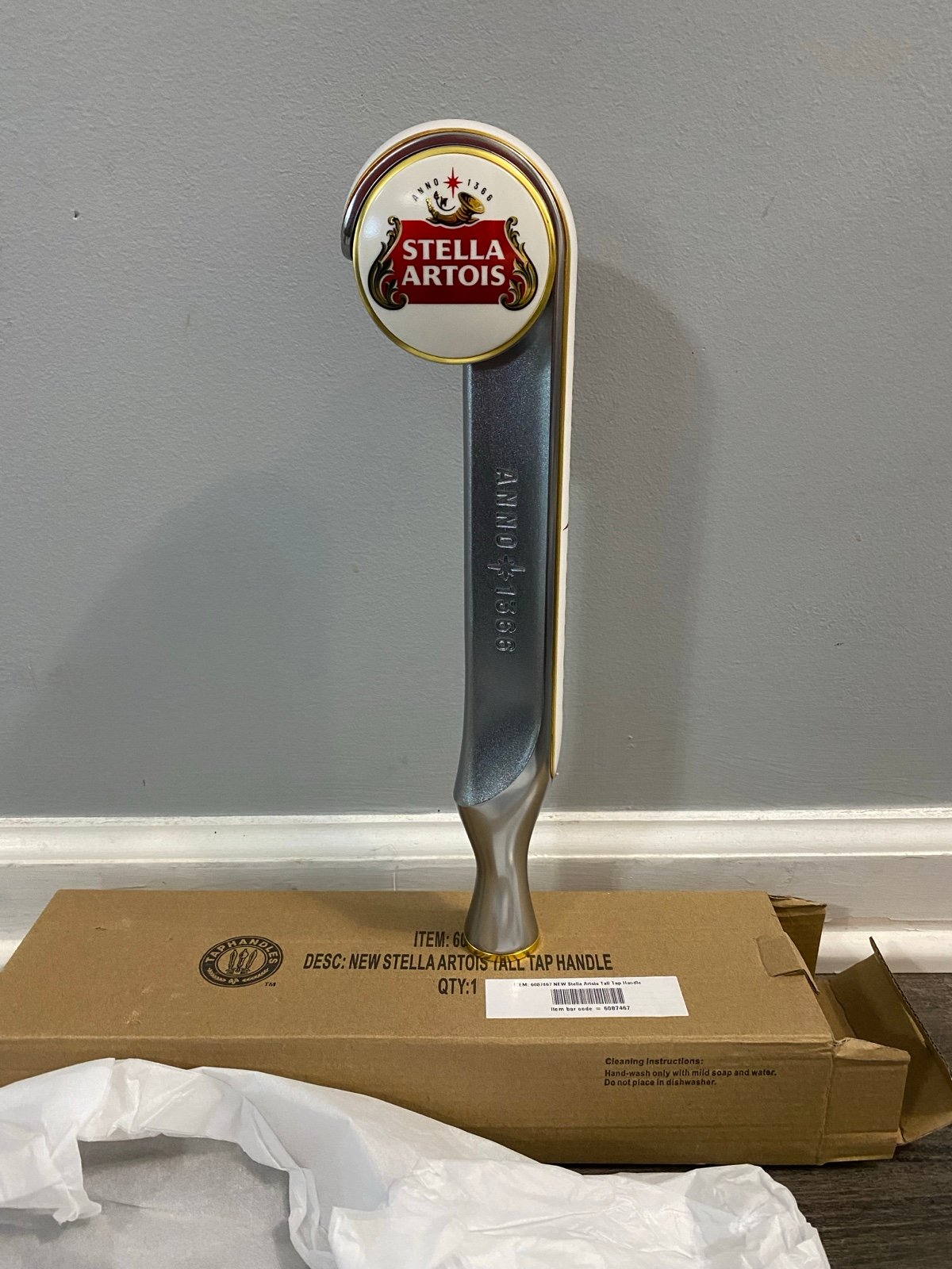New in the box Stella beer tap handle