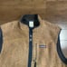 Vintage Patagonia Retro Pile Vest Mens Size Large Sherpa Tan Blue Fleece