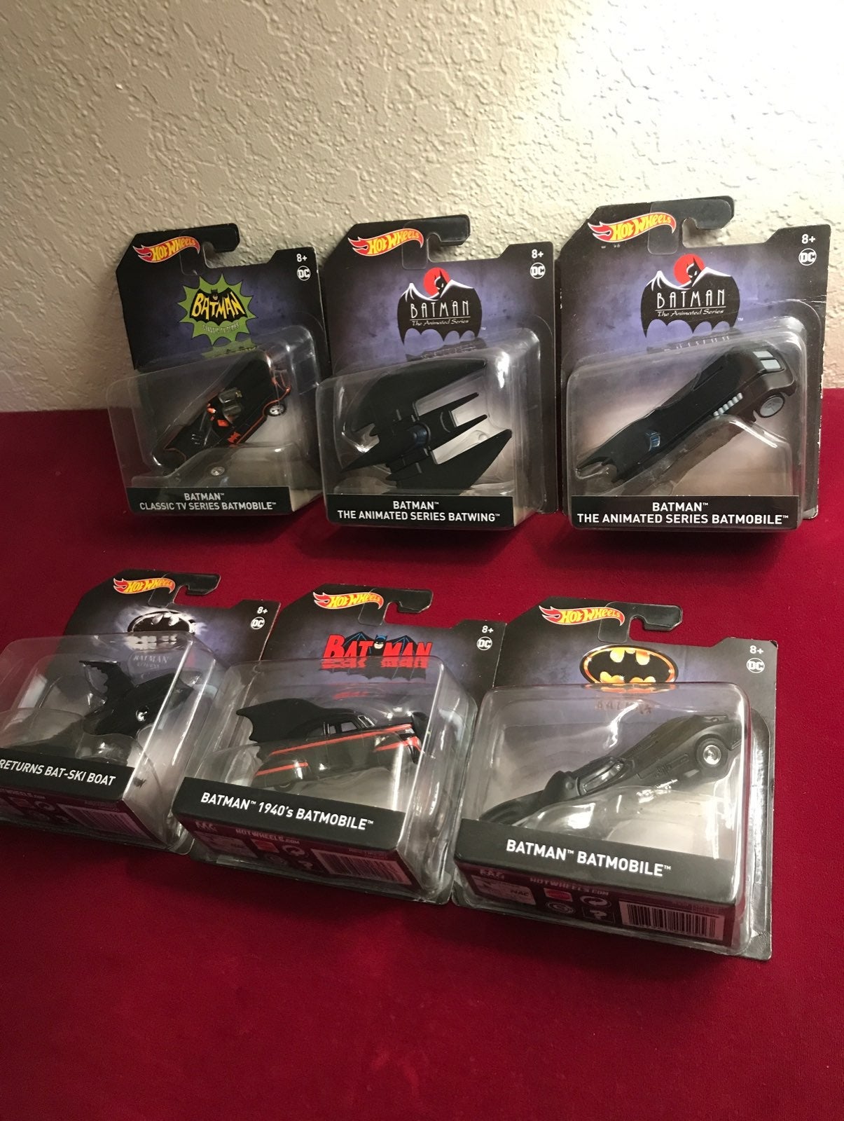 Hot Wheels Batmobile complete set (6)NIB