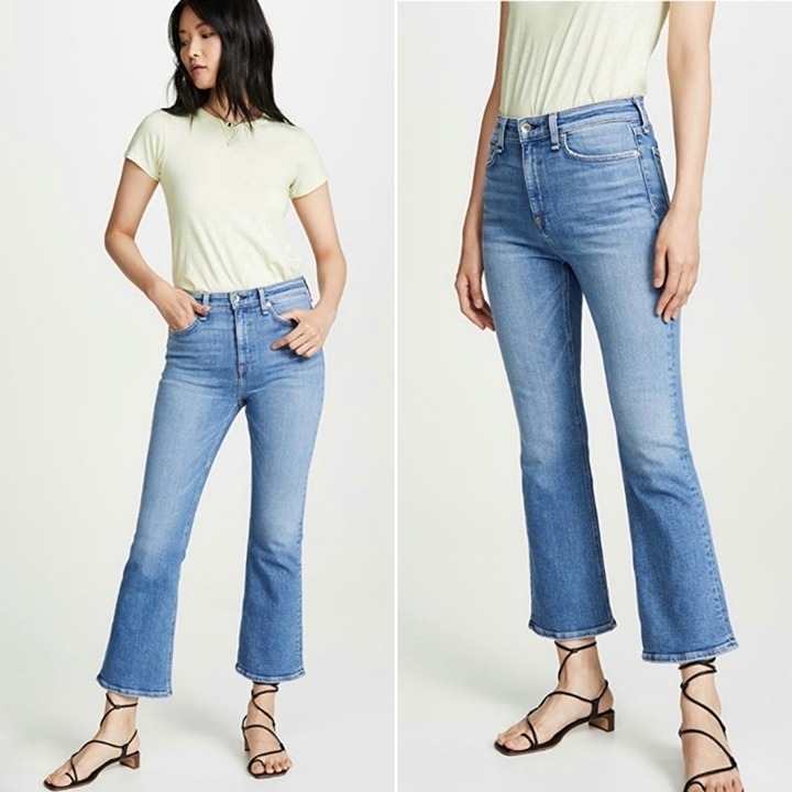 Rag & Bone Nina High-Rise Ankle Flare Jeans Women’s Size 29 Color Gravel