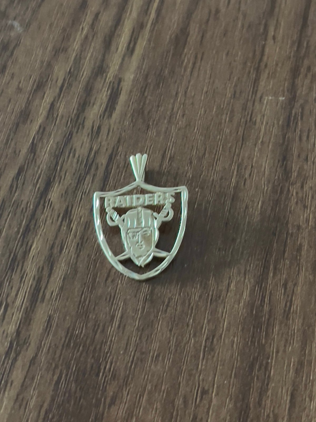 RAIDERS 14K GOLD CHARM PENDANT VINTAGE 1986