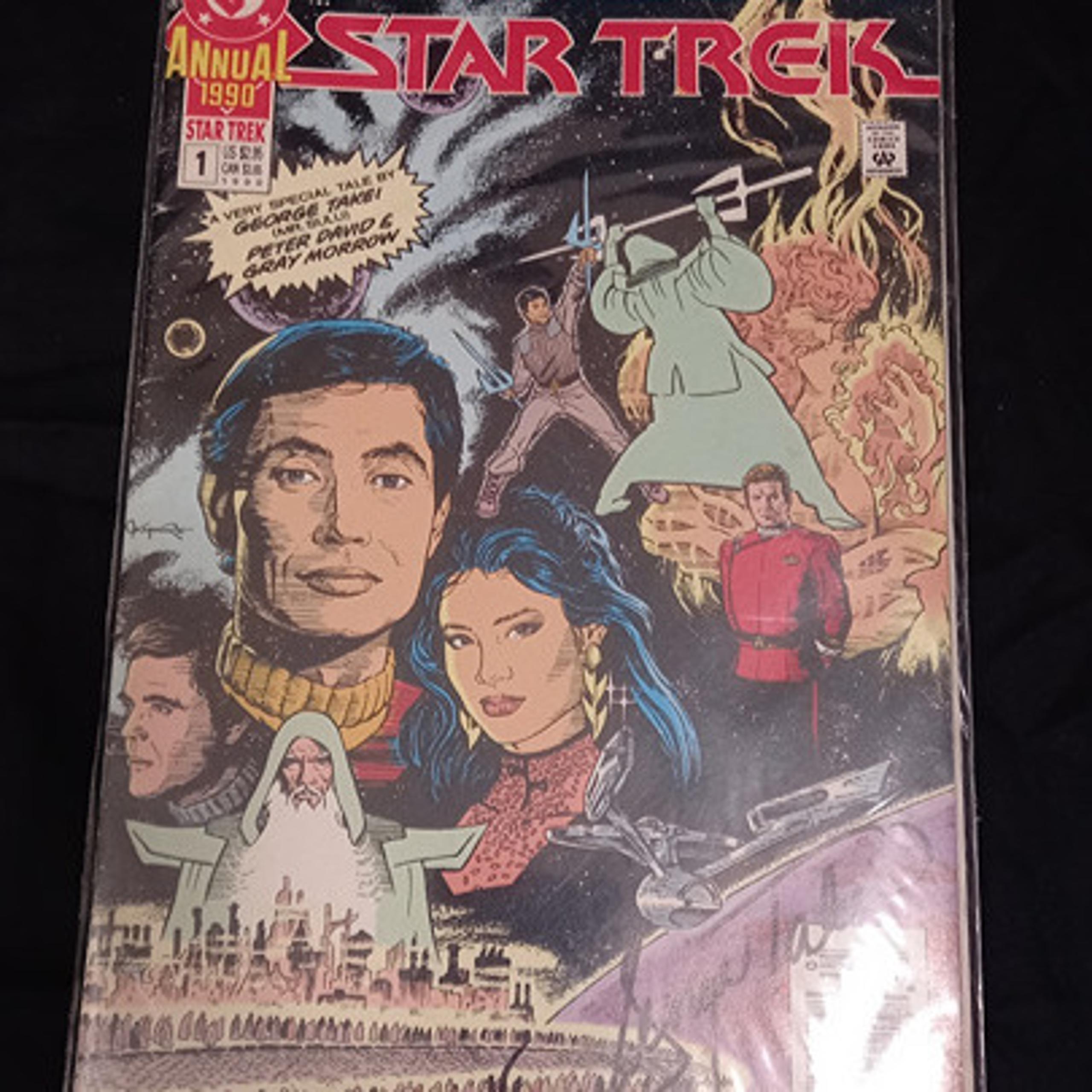Star Trek Annual #1 - 1990 Autograph By GEORGE TAKEI Comic Book