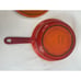 Descoware Belgium Flame Orange Enamel Cast Iron Saucepan 7 FE 18 Lid