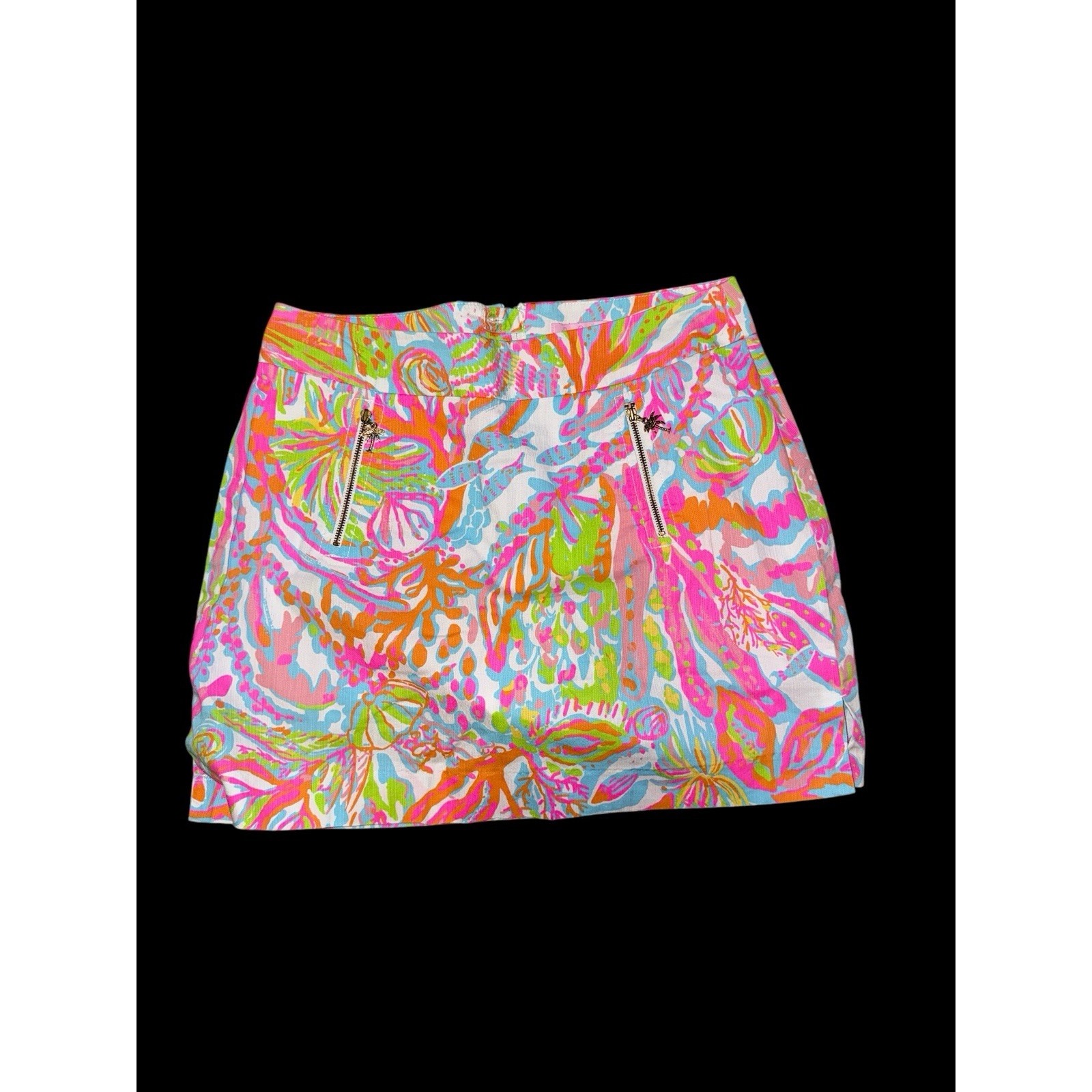 Lilly Pulitzer Marigold Skort Size 6 Multicolor Coral Underwater Golf Beach