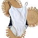 La Perla Sport Maillot Swimsuit White Navy Blue Colorblock One-Piece