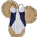La Perla Sport Maillot Swimsuit White Navy Blue Colorblock One-Piece