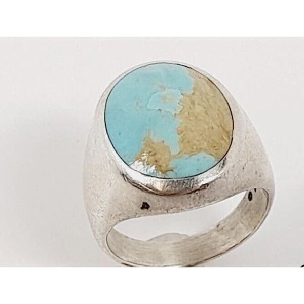 KABANA Sterling Silver and Turquoise With Brown Matrix Ring Size 6.75 Unisex