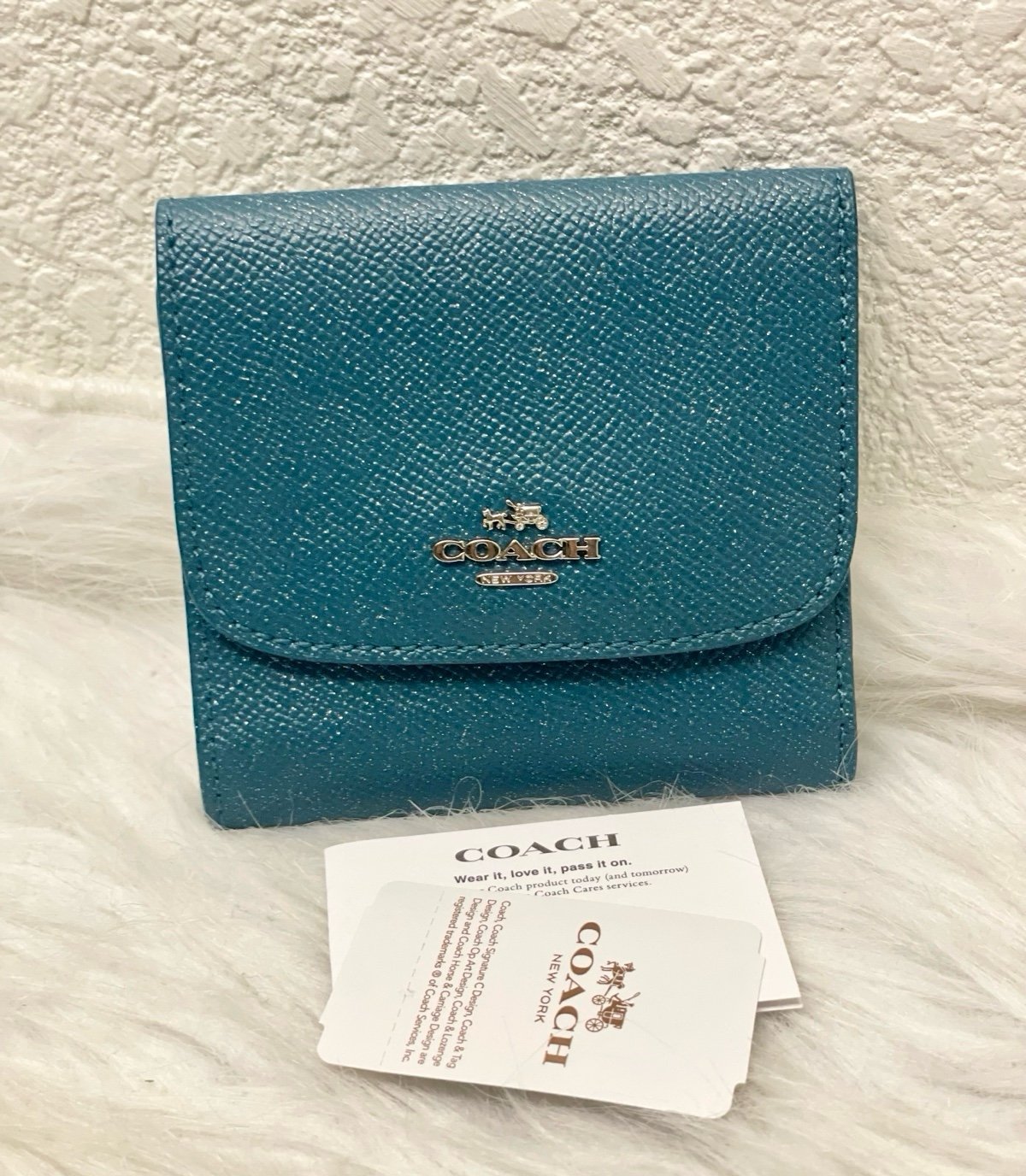 COACH F15622 Glitter Crossgrain Wallet