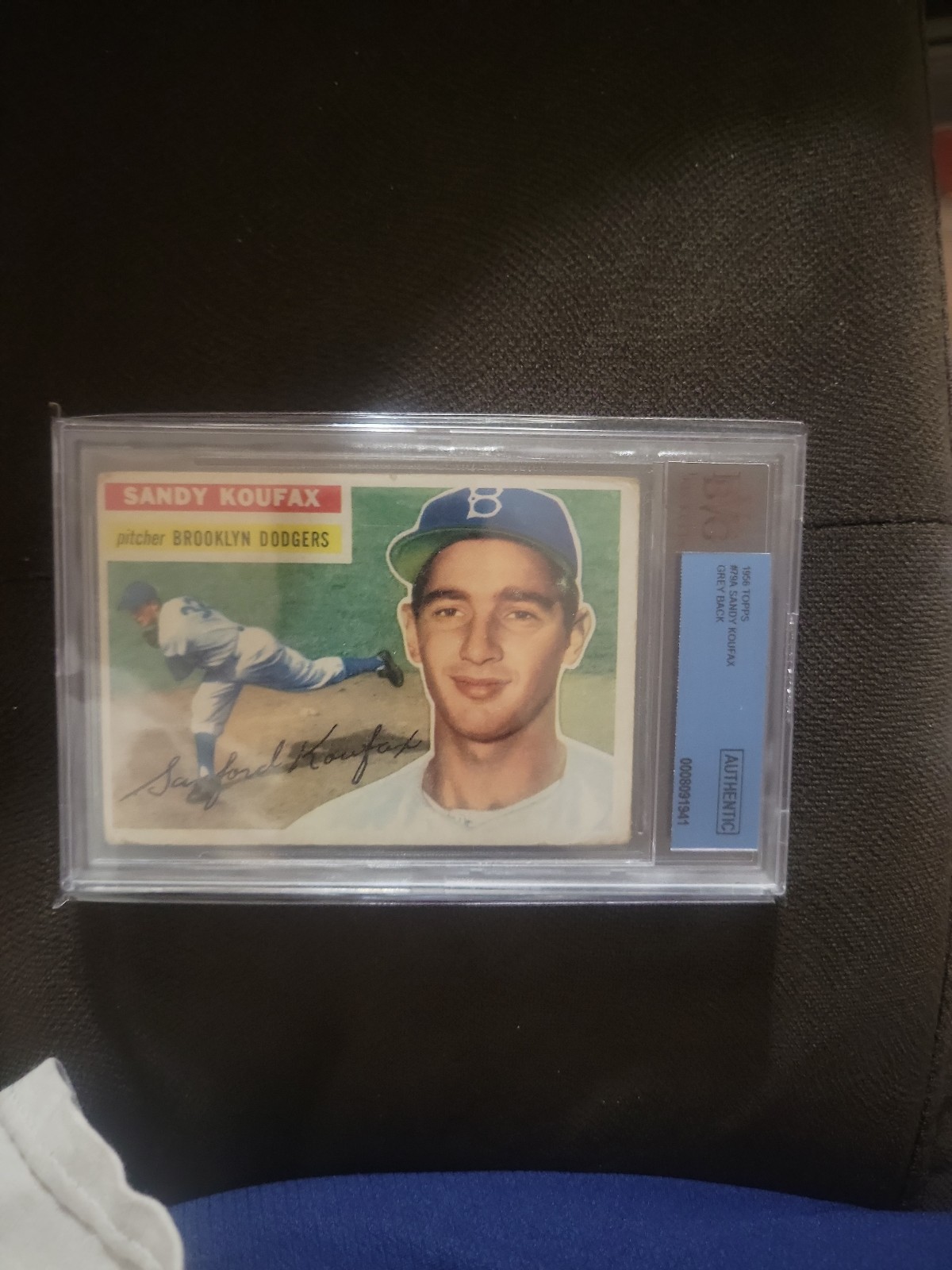 Sandy Koufax 1956 Topps Authenic