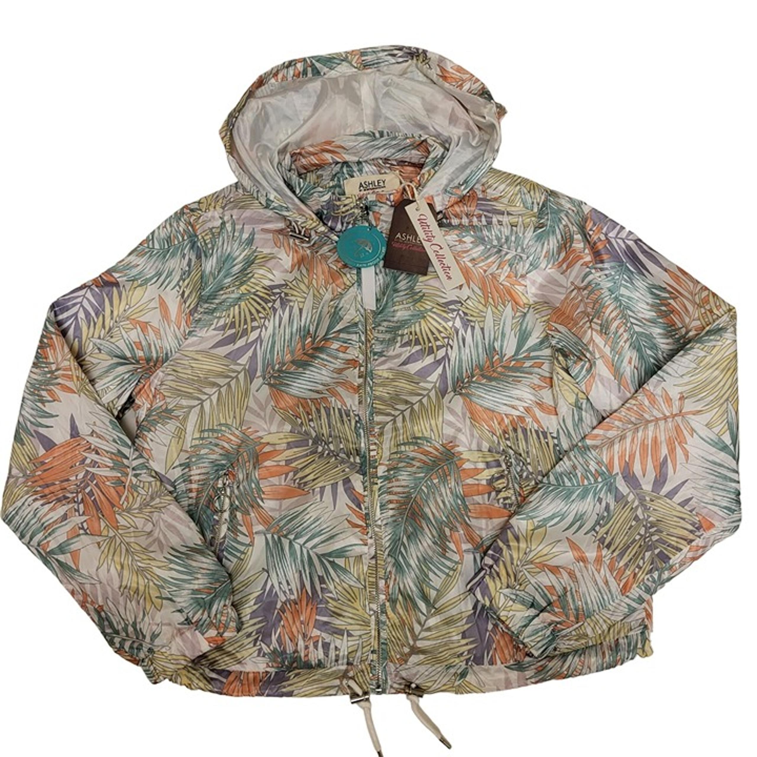 Ashley by 26 International Furn Windbreaker Jacket  Zip Up Jacket Women's L
