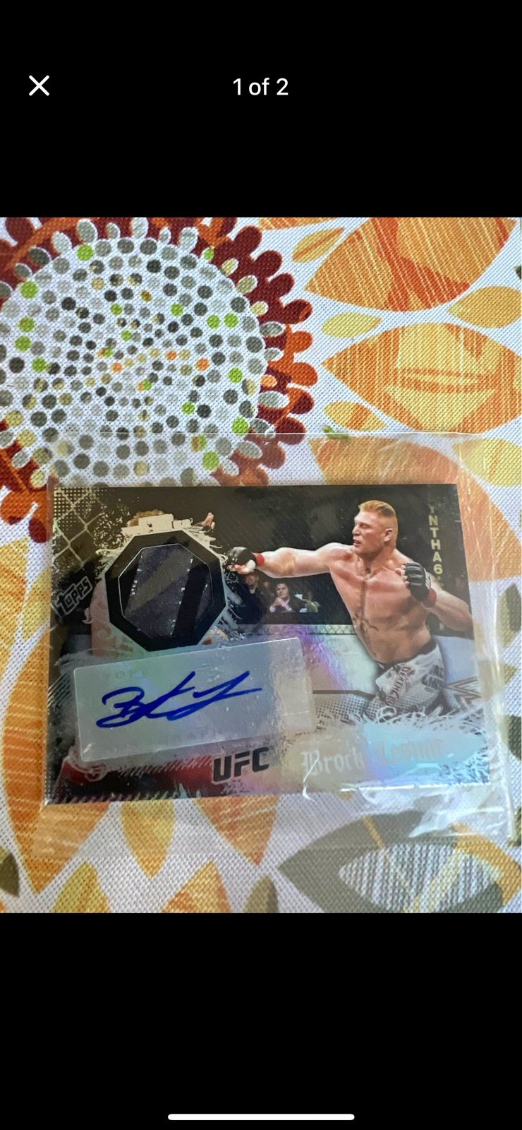 2010 Topps UFC Main Event Authentic Autograph Relic #66 Brock Lesnar Heavyweight