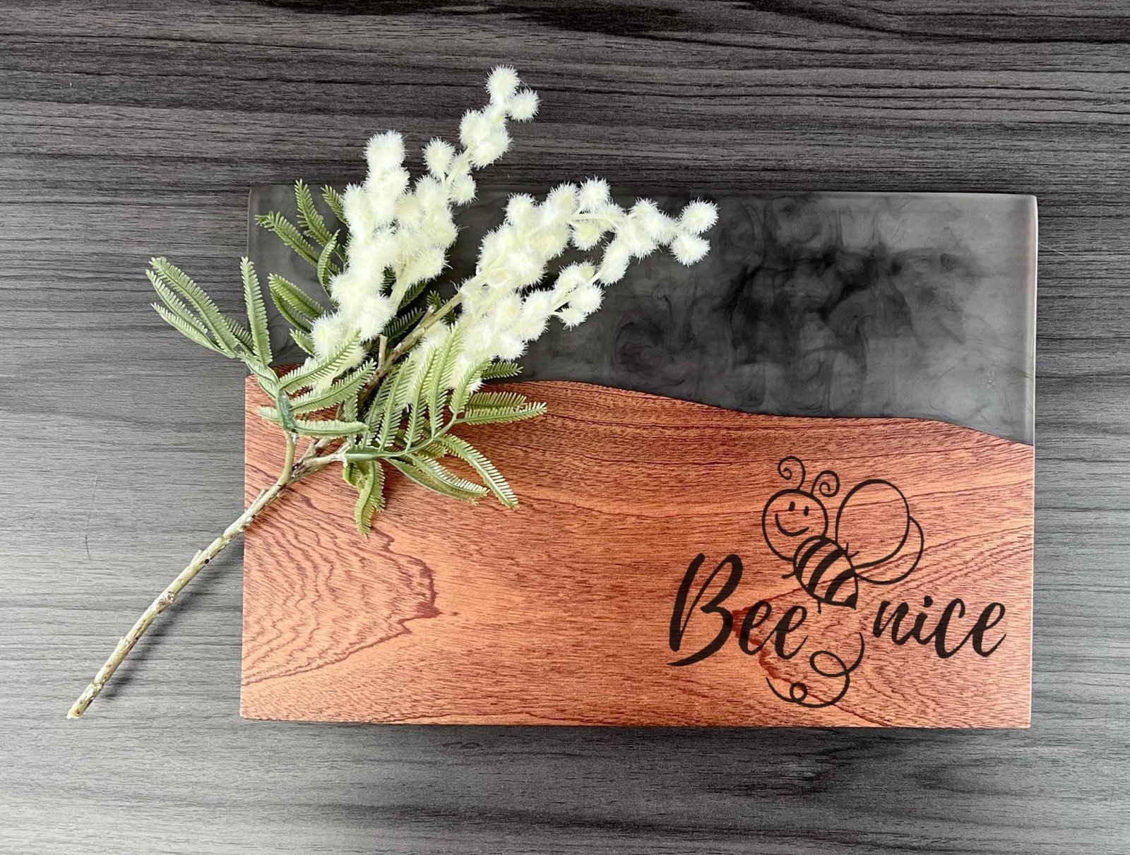 Bee nice laser engraved charcuterie board