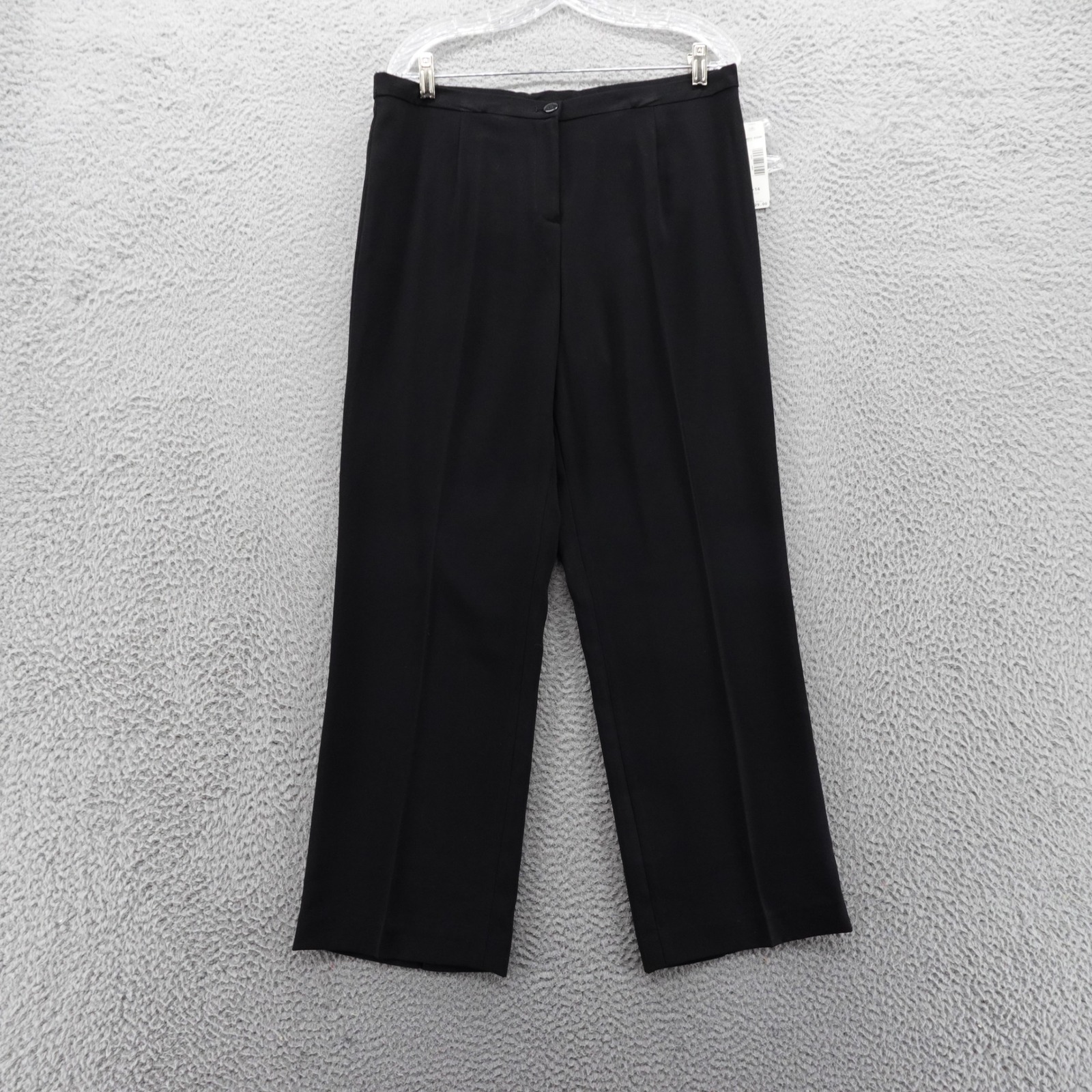 NWT Pendleton Straight Leg Trouser Pants 14 Petite Black Womens Career