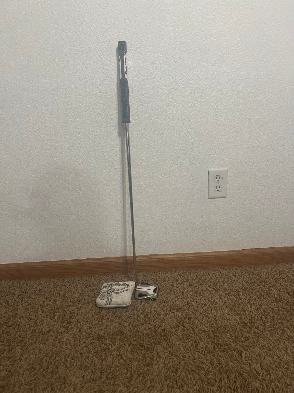Taylor made Spider X Putter Left Handed, Super Strke Grip, White Head Cover
