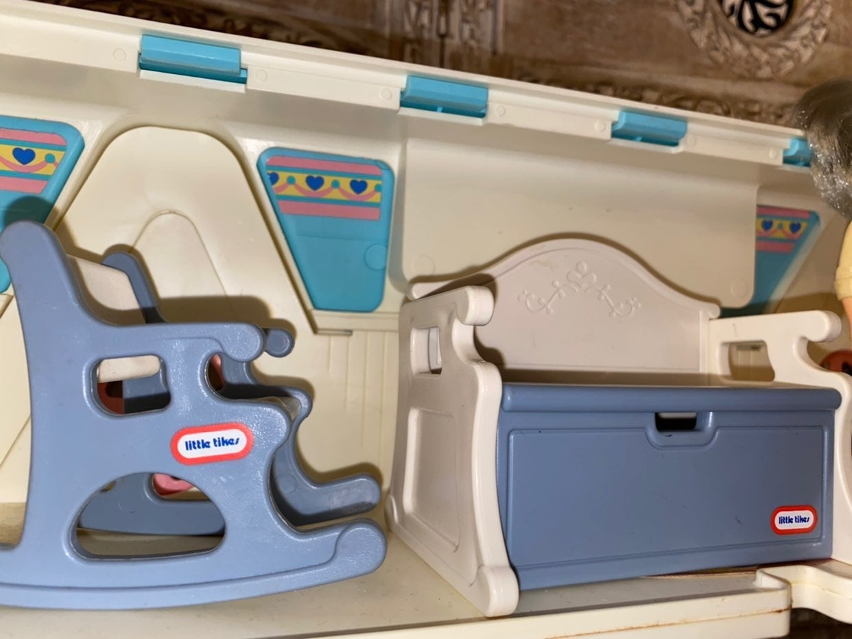 Little Tikes baby blue rocker & toybox m