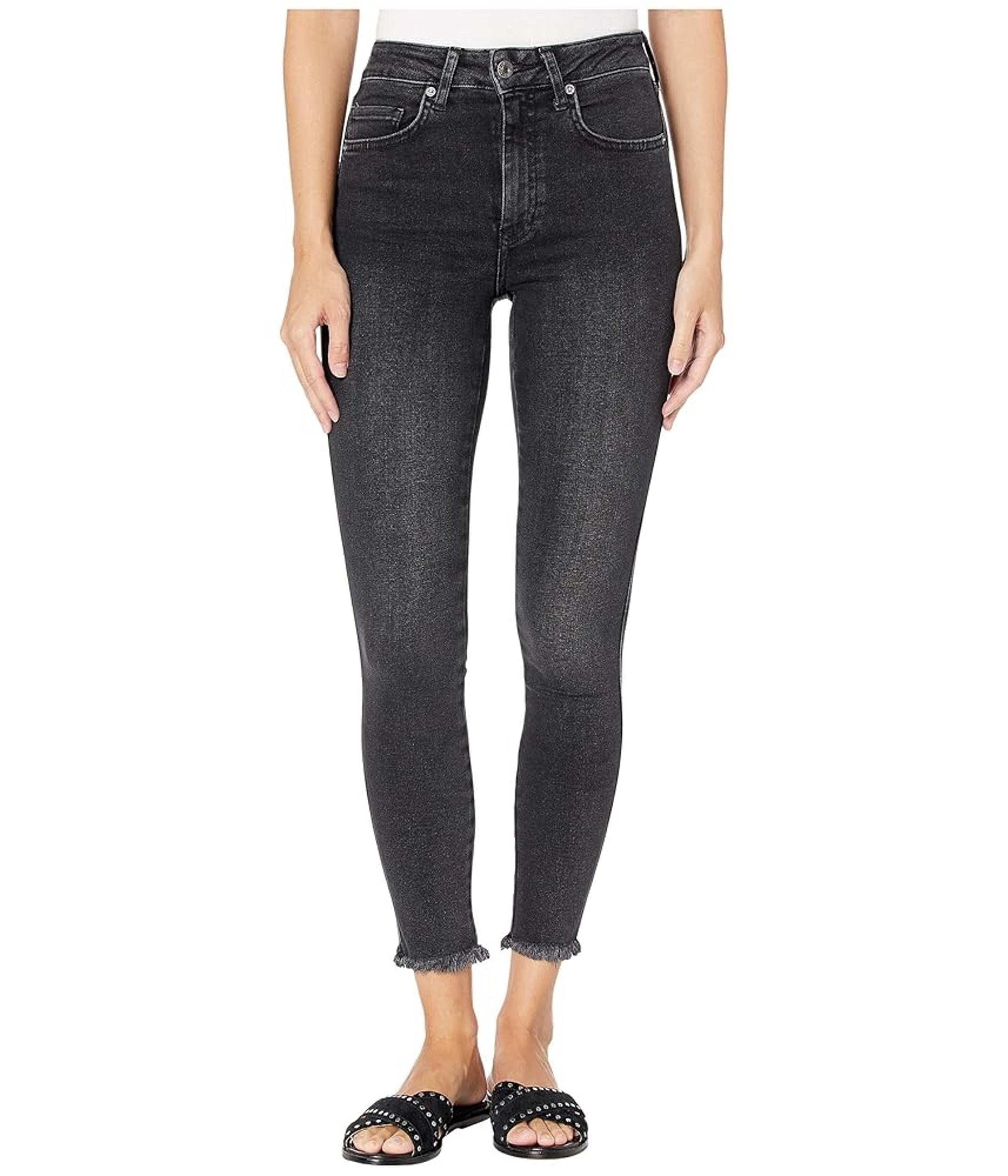 NWT Free People We The Free Raw High-Rise Jeggings Black