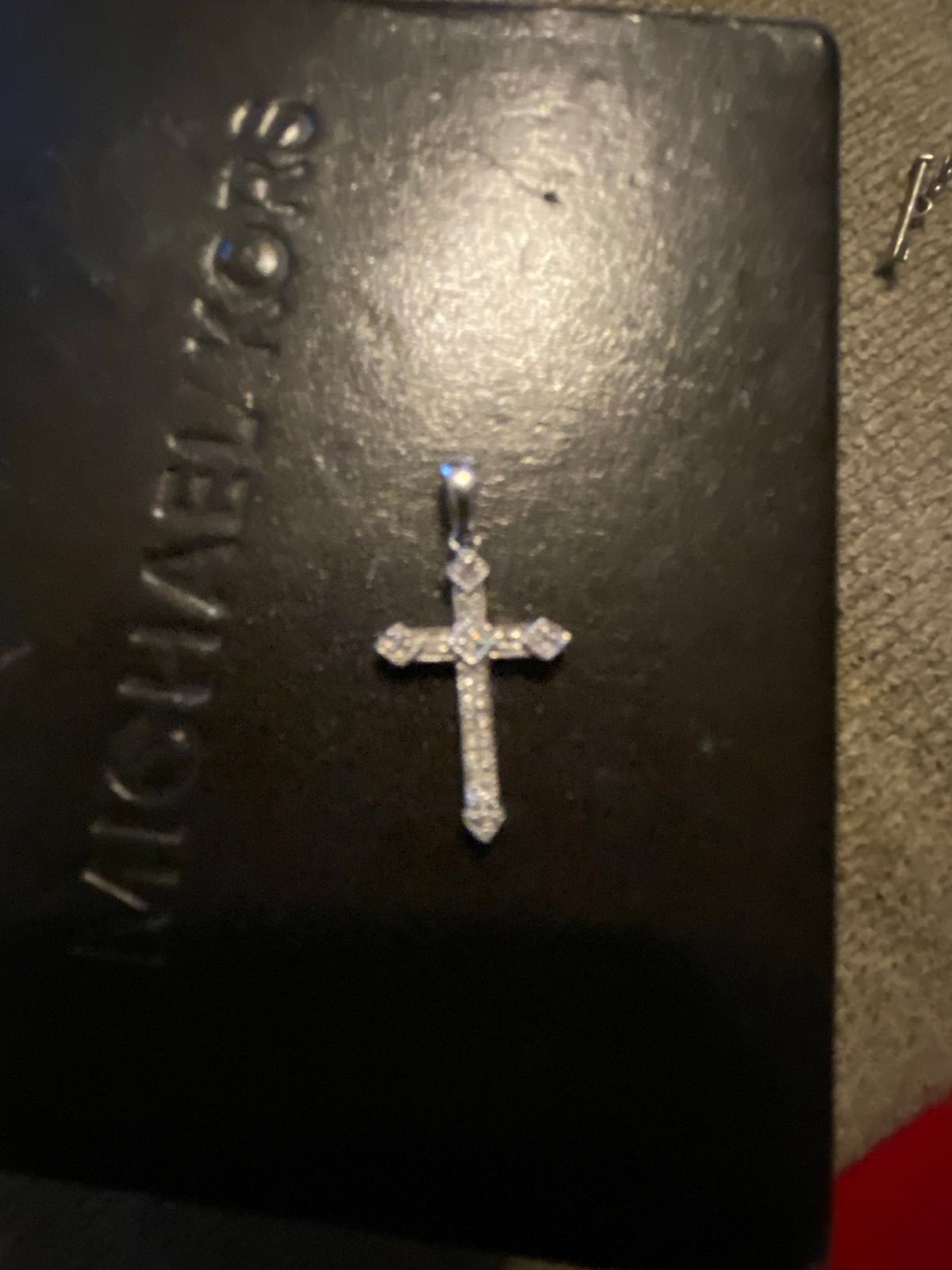 14 whit gold diamond Cross pendant