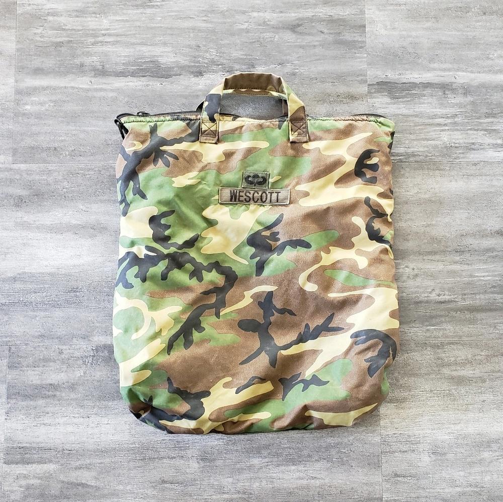 Military Camo Flying Circle Aviator L Helmet Bag
