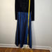 VTG Rimini By Shaw Dress Women's 8 Black Blue Velvet Sequin Bead Elegant READ