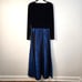 VTG Rimini By Shaw Dress Women's 8 Black Blue Velvet Sequin Bead Elegant READ