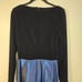 VTG Rimini By Shaw Dress Women's 8 Black Blue Velvet Sequin Bead Elegant READ