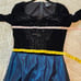 VTG Rimini By Shaw Dress Women's 8 Black Blue Velvet Sequin Bead Elegant READ