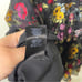 Alice + Olivia Moore Tie V-Neck Cap-Sleeve Layered Floral-Velvet Mini Dress sz 6