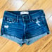Abercrombie low rise denim jean shorts stretch distressed 0 teen style summer