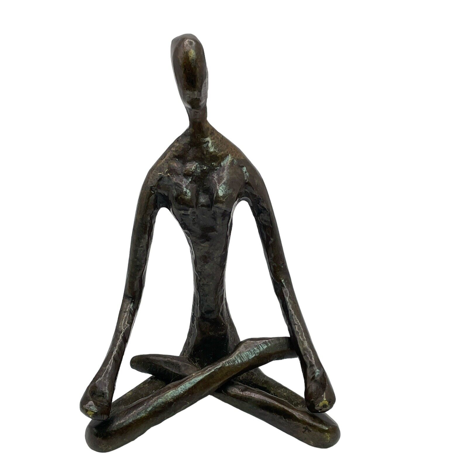 Danya B Handcrafted Bronze Metal Yoga Meditation 4 H Sculpture Signed