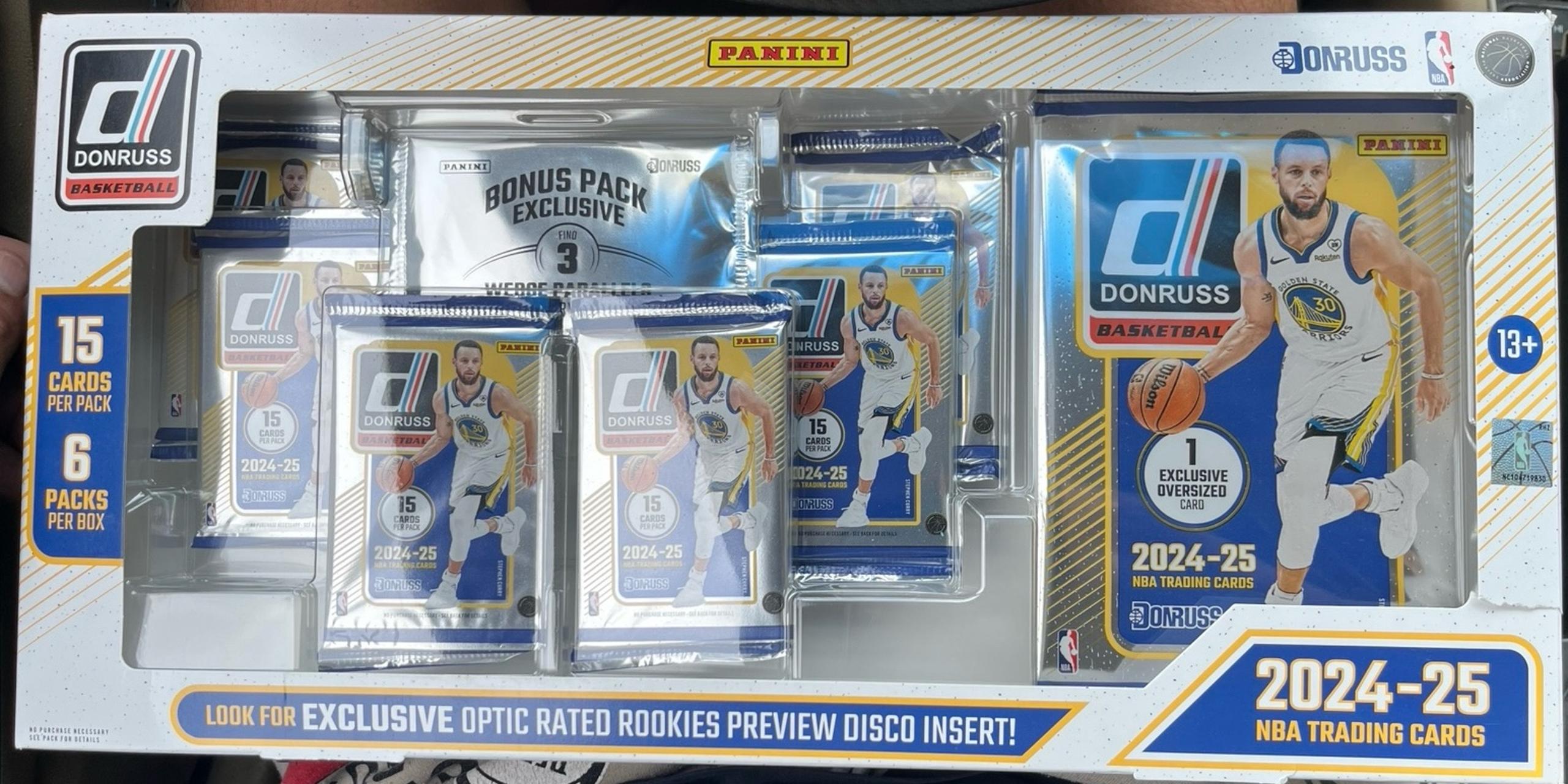 2024-25 Donruss NBA Basketball Trading Cards Bundle, 6 Packs, 1 Oversized - Panini