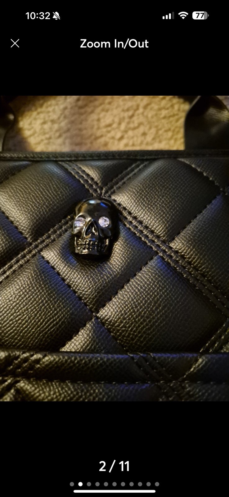 BETSEY JOHNSON SKULL TOTE/PURSE/BAG