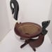 Duck Collapsible Dark Wood Basket, Spiral Cut, w/Swivel Adjustable Body, Painted