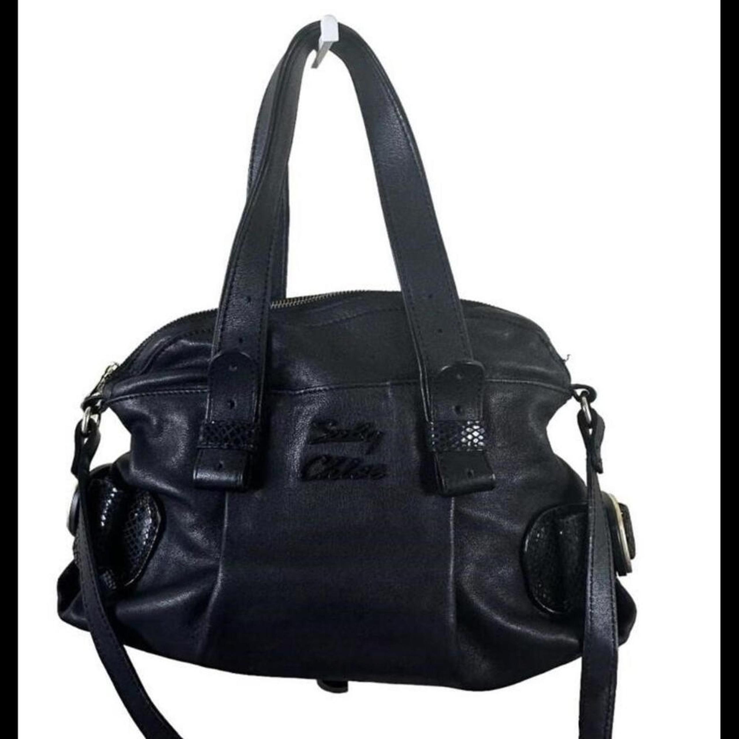 See by Chloe Two Way Shoulder Crossbody Bag in Black Leather (CHXX050)