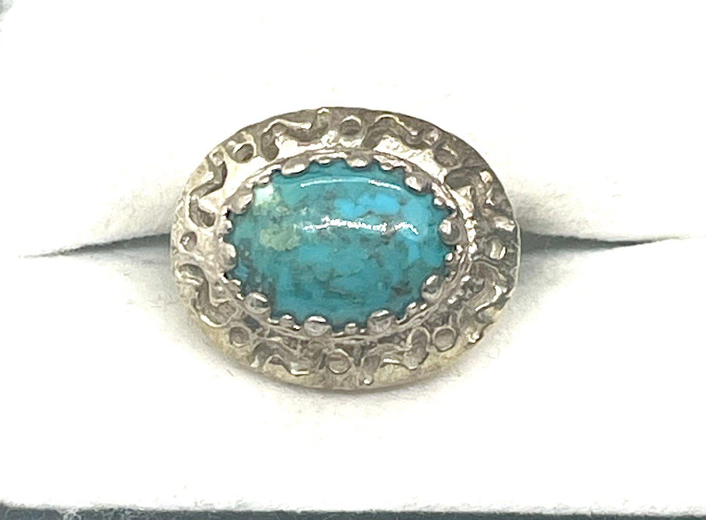 Designer Avi Soffer Israel Turquoise Ring 6.75. Ctg. R224