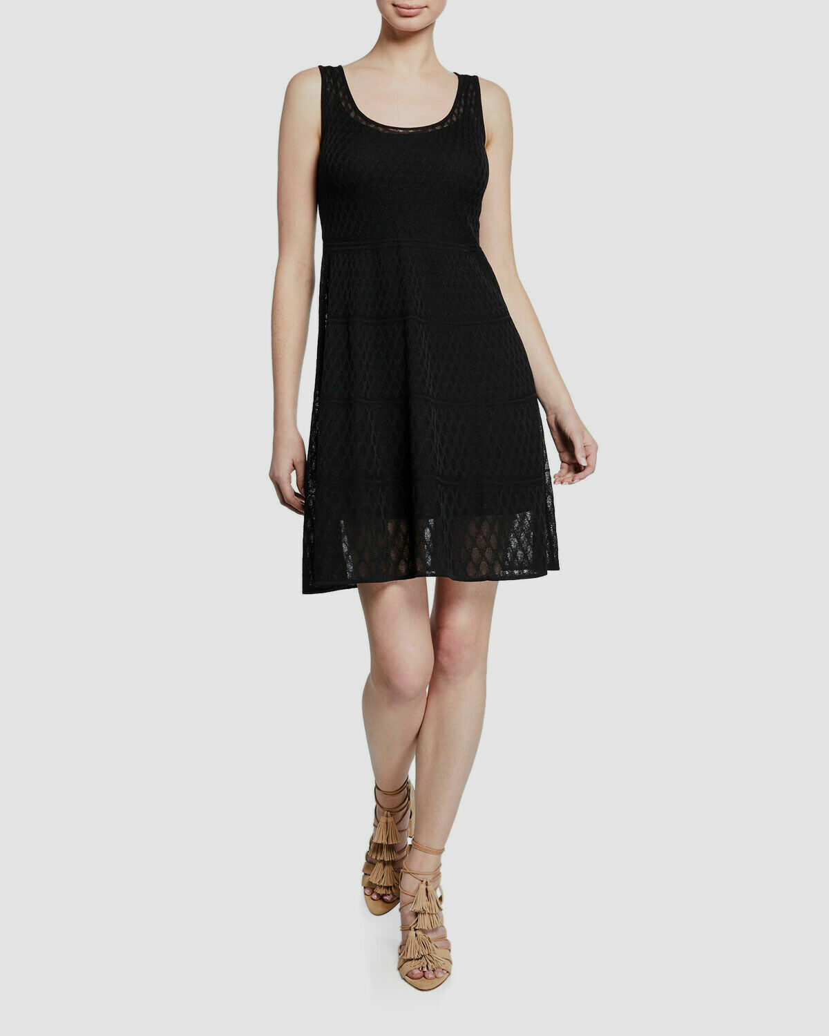 Missoni Black Knit Sleeveless Dress With Under Slip Size 40
