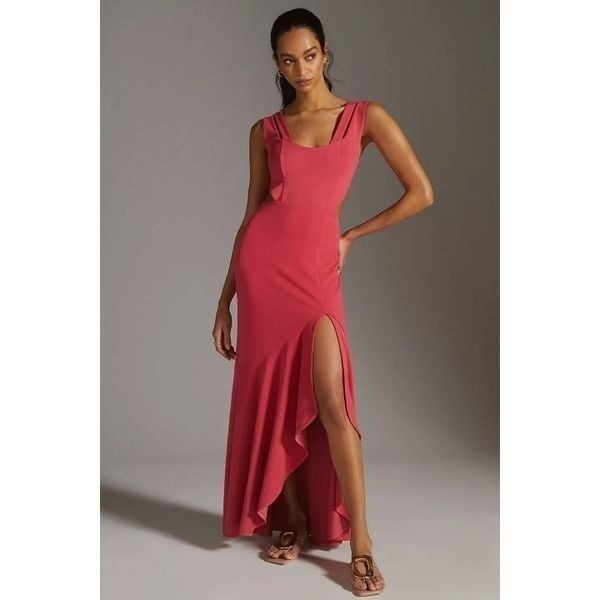 Anthropologie x Maeve Open-Back Knit Maxi Dress Size M
