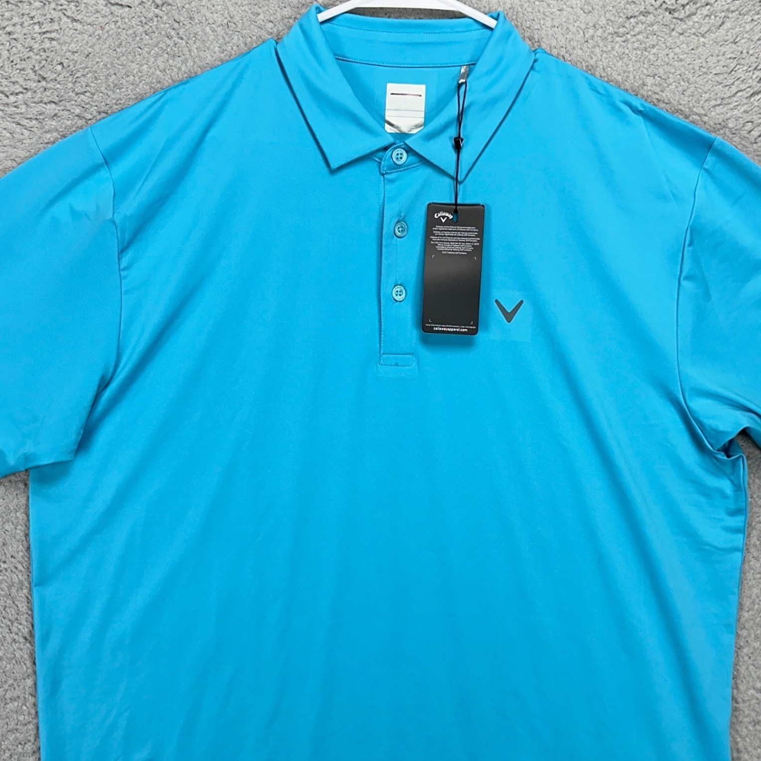Callaway Opti-Dri Performance Polo Shirt Mens XL Blue Stretch Rugby Comfort NEW