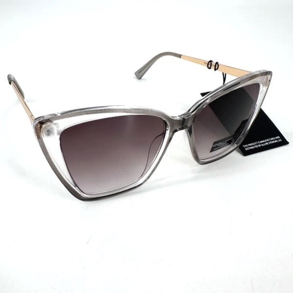 NWT Kendall+Kylie Charlotte Womens Cat Eye Polarized Sunglasses Gray Crystal