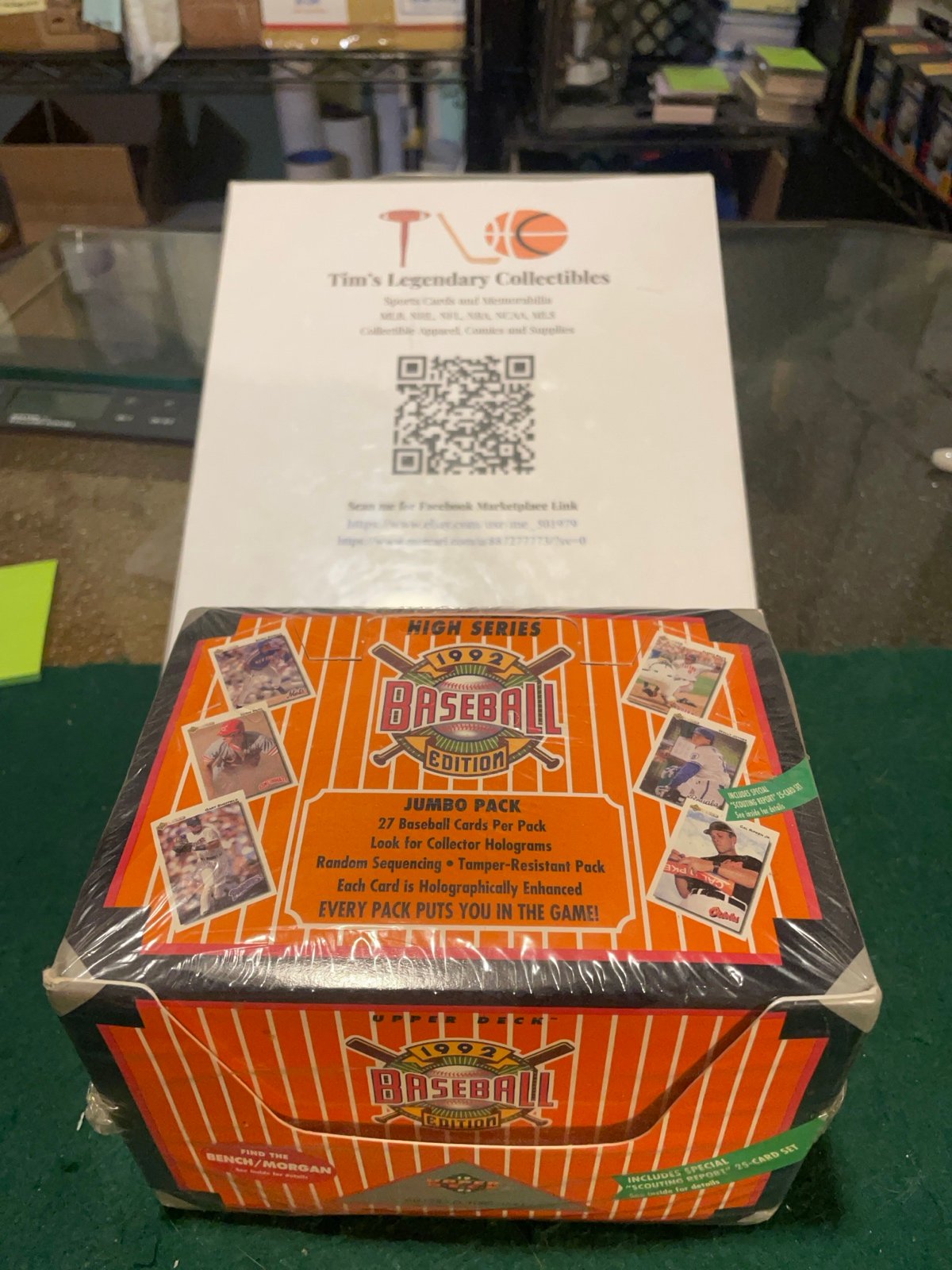1992 Upper Deck Baseball High Series Jumbo Pack Box, Factory Sealed