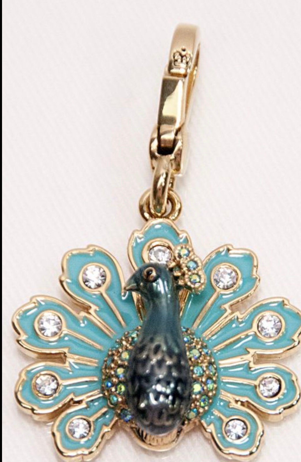 Juicy couture charm peacock charm gol