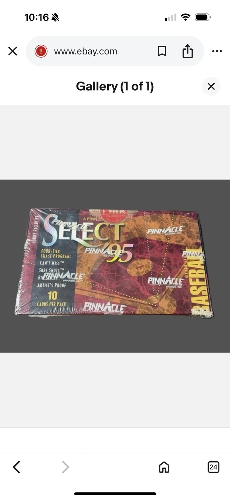 Select 95 pinnacle factory sealed baseball cards
