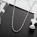 24 Womens 14K White Gold Chain Link Necklace 14 Karat Silver Jewelry 24 inch