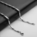 24 Womens 14K White Gold Chain Link Necklace 14 Karat Silver Jewelry 24 inch