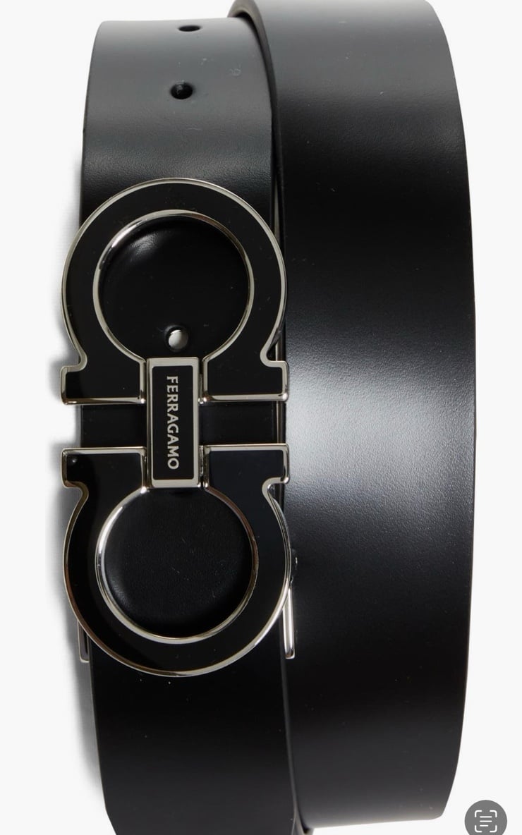 Salvatore Ferragamo Double Gancio Leather Belt